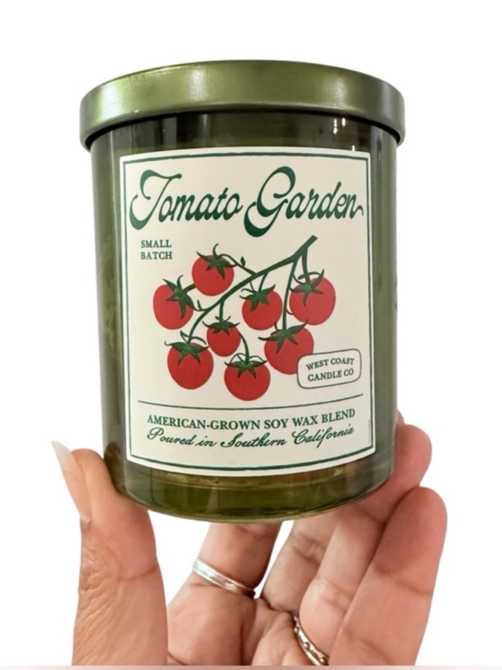 Leoben Company Tomato Garden Luxury Scented Candle - Olive Green